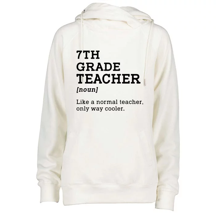 Team Seventh Grade Back To School 7th Grade Teacher Student Womens Funnel Neck Pullover Hood