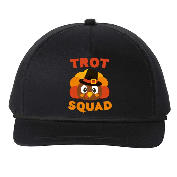 Trot Squad Great Gift Turkey Pilgrim Costume Cool Gift Funny Gift Snapback Five-Panel Rope Hat