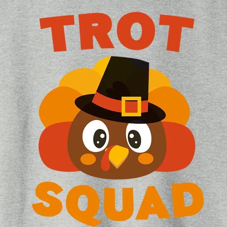 Trot Squad Great Gift Turkey Pilgrim Costume Cool Gift Funny Gift Women's Crop Top Tee