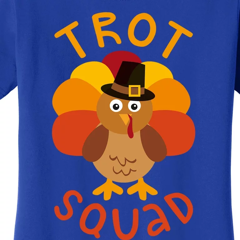 Trot Squad Gift Turkey Pilgrim Costume Gift Women's T-Shirt