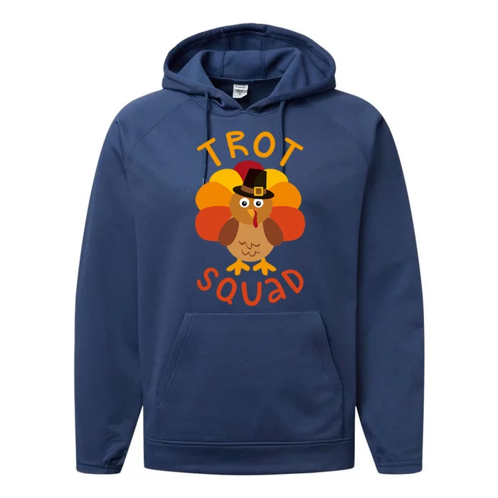 Trot Squad Gift Turkey Pilgrim Costume Gift Performance Fleece Hoodie