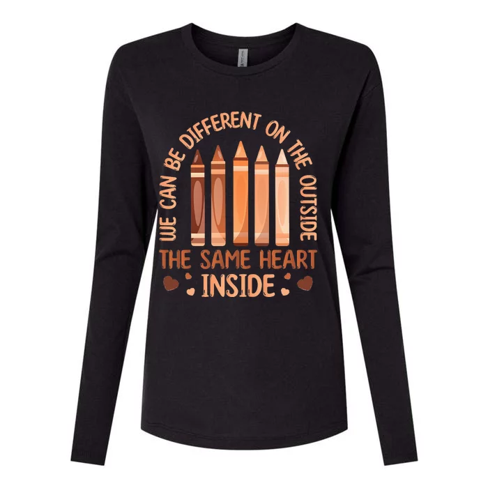 The Same Heart Inside - History Month Black Lives Matter BLM Womens Cotton Relaxed Long Sleeve T-Shirt