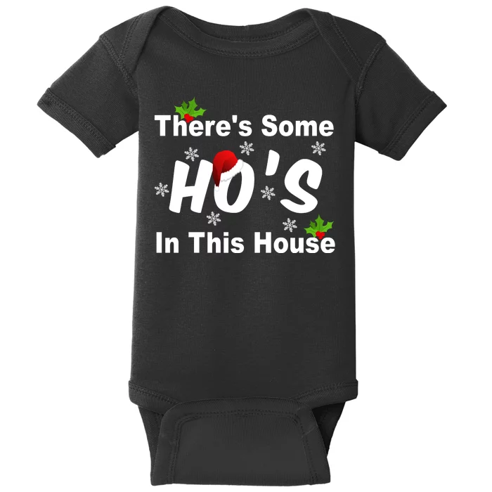 There's Some Ho's In This House Funny Xmas Baby Bodysuit