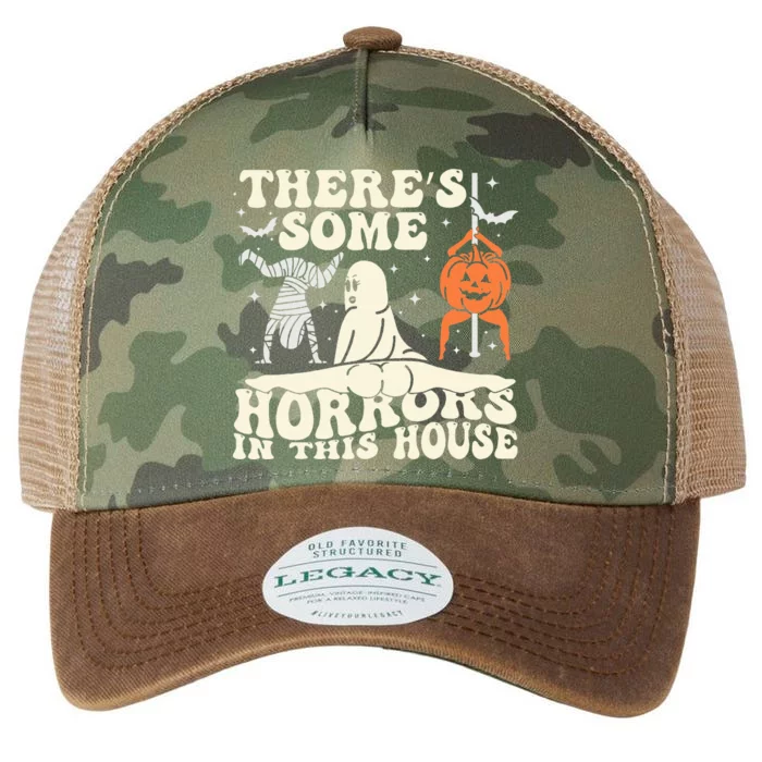 There's Some Horrors In This House Ghost Halloween Legacy Tie Dye Trucker Hat