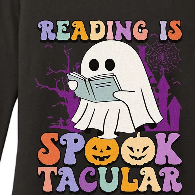 Teachers Students Halloween Reading Is Spook Tacular Womens CVC Long Sleeve Shirt