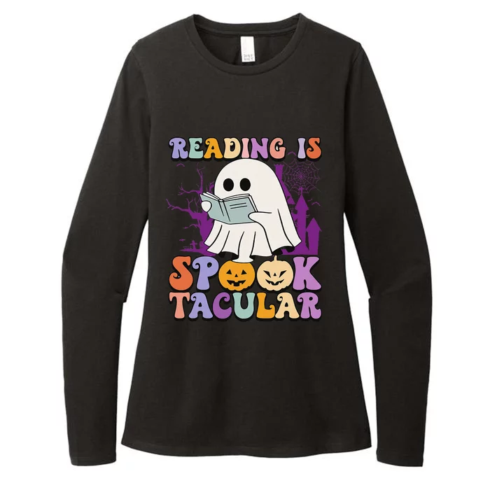 Teachers Students Halloween Reading Is Spook Tacular Womens CVC Long Sleeve Shirt