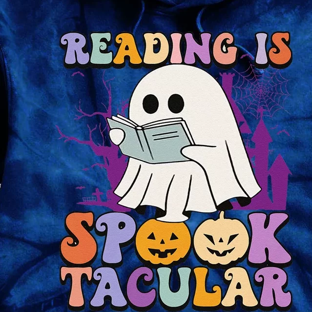 Teachers Students Halloween Reading Is Spook Tacular Tie Dye Hoodie