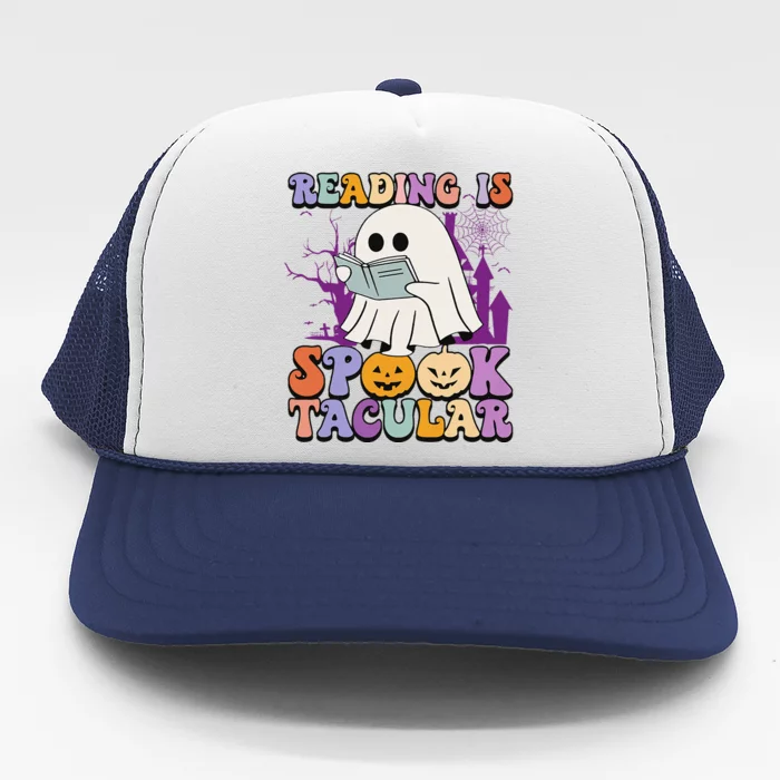 Teachers Students Halloween Reading Is Spook Tacular Trucker Hat