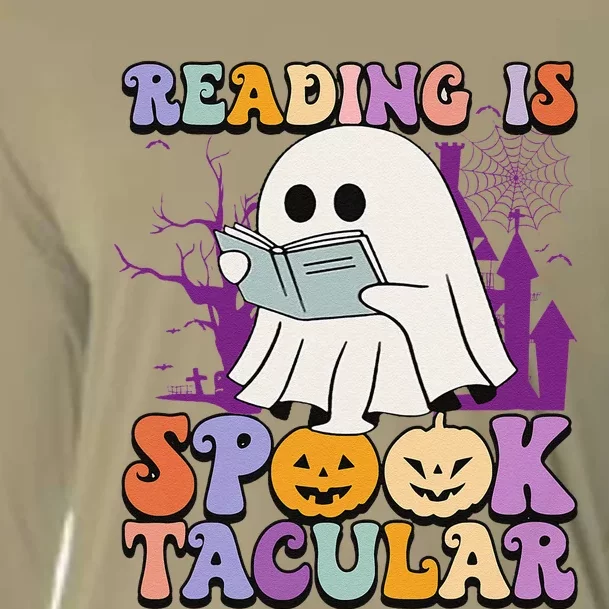 Teachers Students Halloween Reading Is Spook Tacular Cooling Performance Long Sleeve Crew