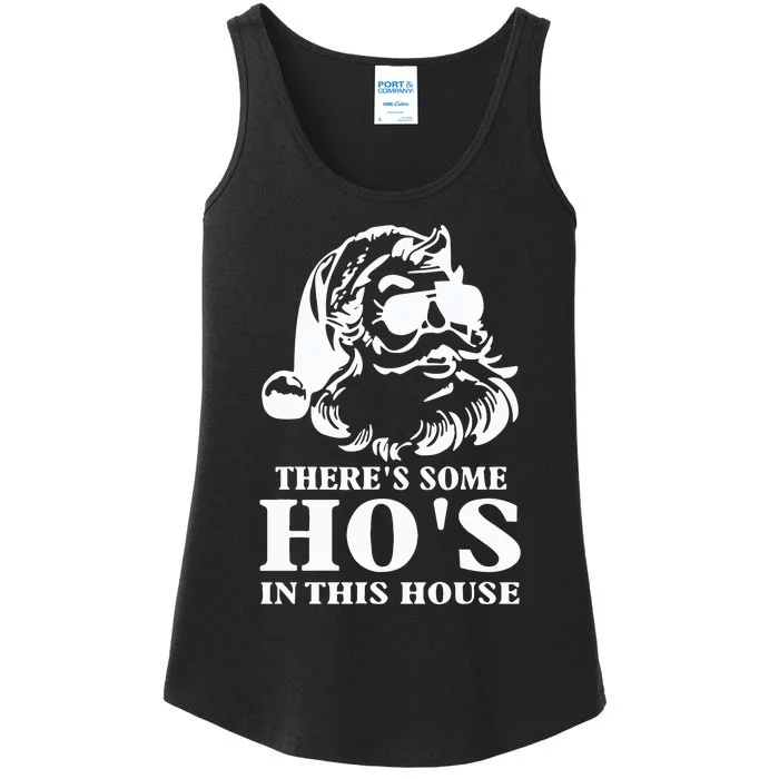 ThereS Some HoS In This House Santa Ladies Essential Tank