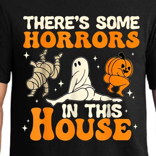 ThereS Some Horrors In This House Ghost Pumpkin Halloween Pajama Set