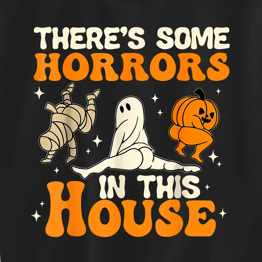 ThereS Some Horrors In This House Ghost Pumpkin Halloween Kids Sweatshirt