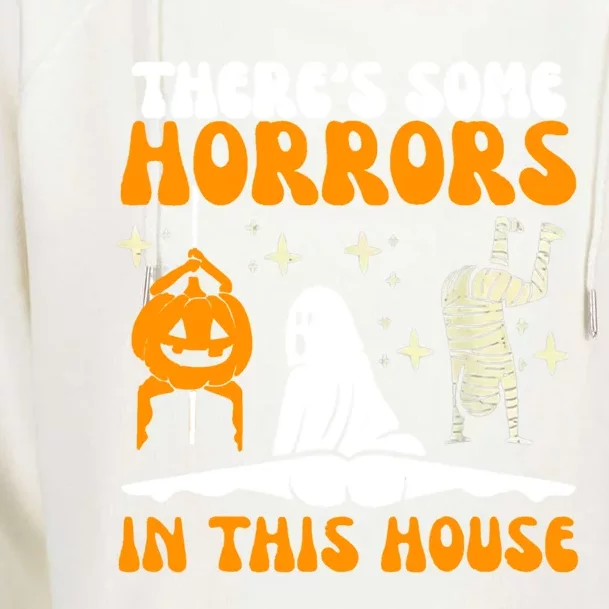 There’S Some Horrors In This House Halloween Ghost Stripper Meaningful Gift Womens Funnel Neck Pullover Hood