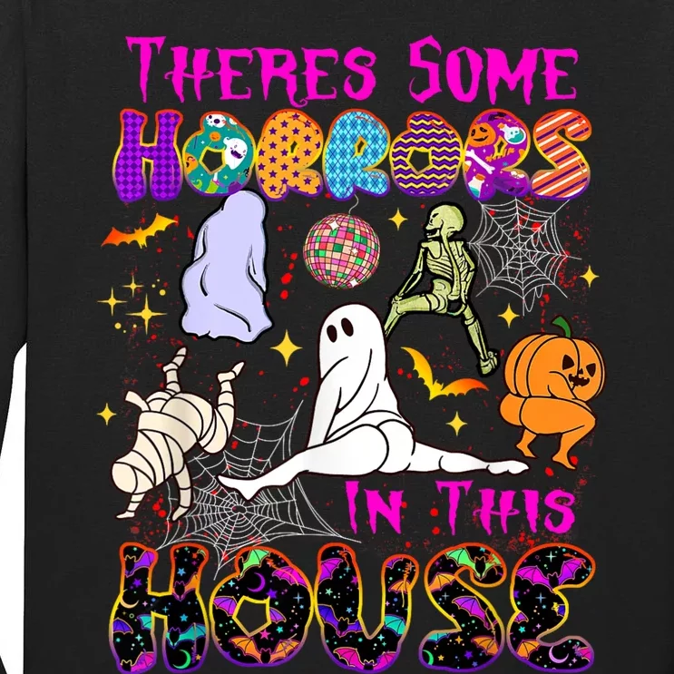 Theres Some Horrors In This House Ghost Pumpkin Halloween Tall Long Sleeve T-Shirt