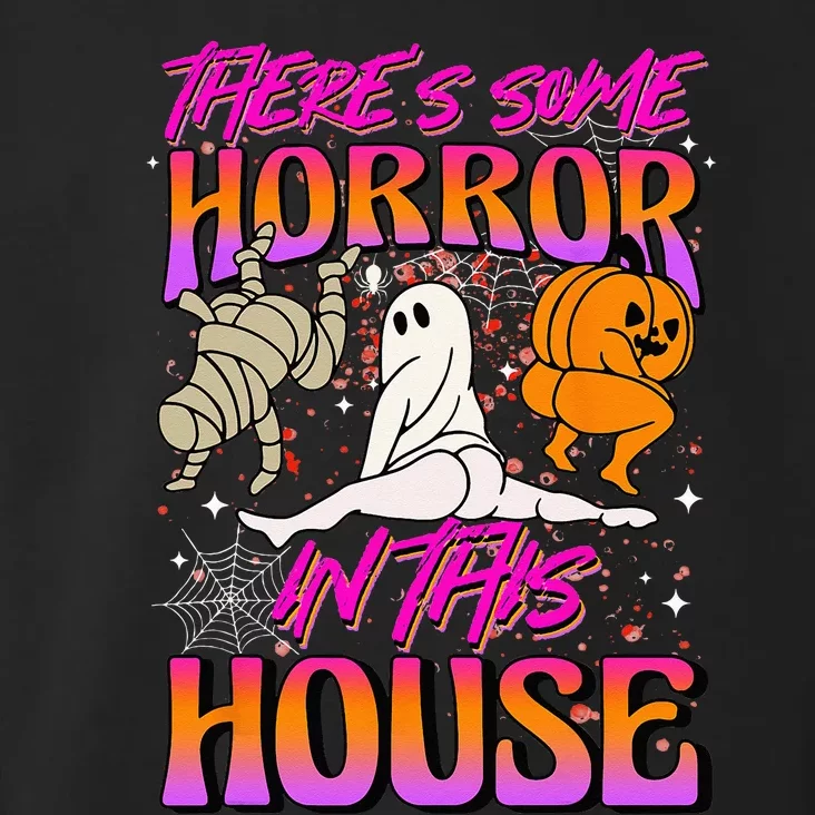 Theres Some Horrors In This House Ghost Pumpkin Halloween Toddler Hoodie