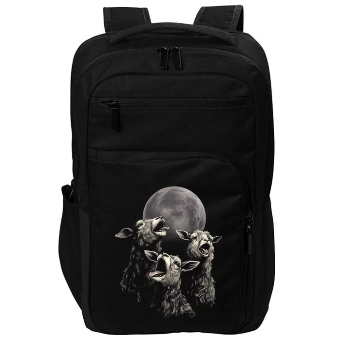 Three Sheeps Howling To The Moon Impact Tech Backpack