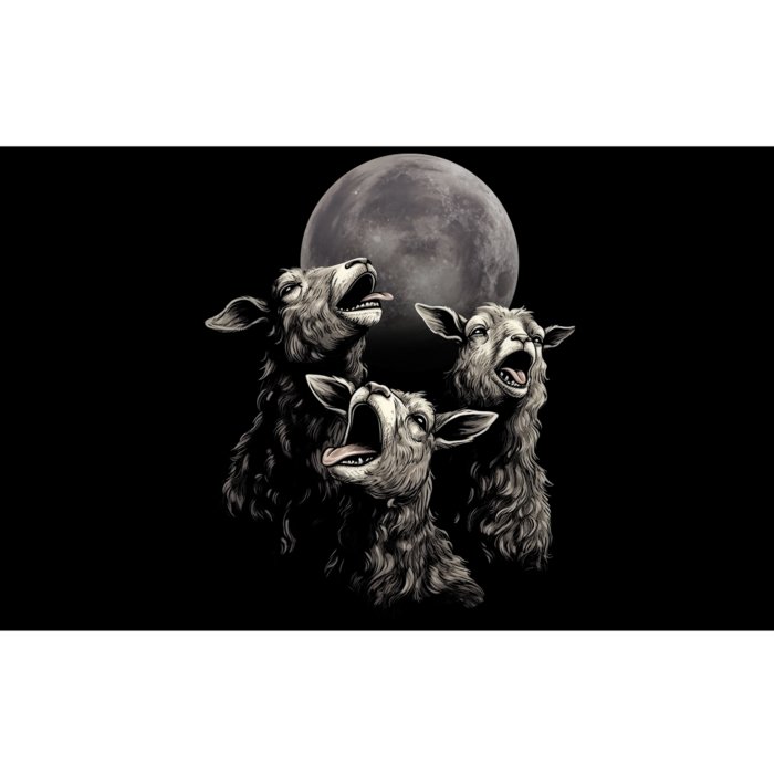 Three Sheeps Howling To The Moon Bumper Sticker