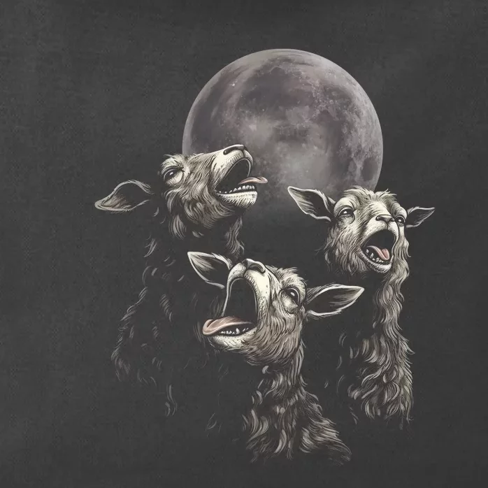 Three Sheeps Howling To The Moon Zip Tote Bag