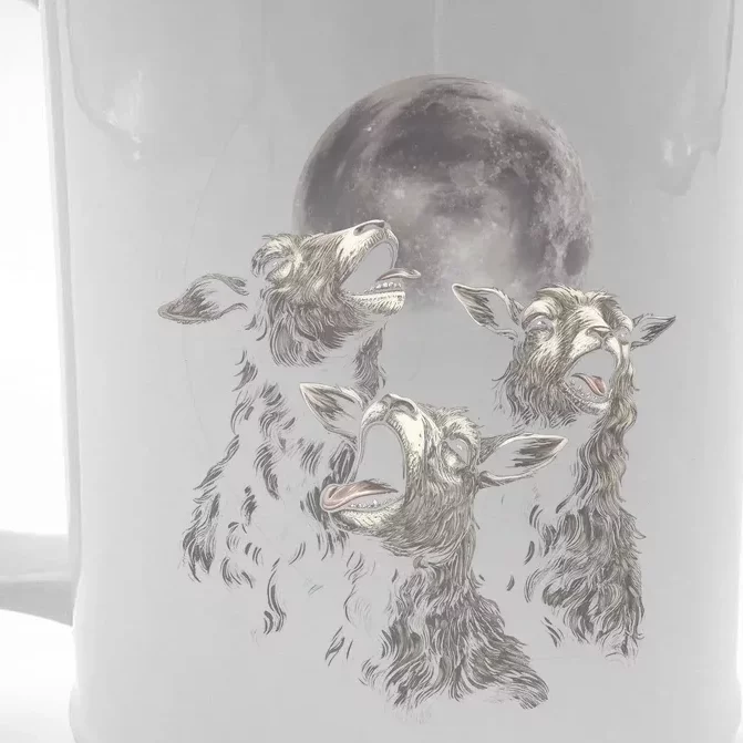 Three Sheeps Howling To The Moon Front & Back Beer Stein