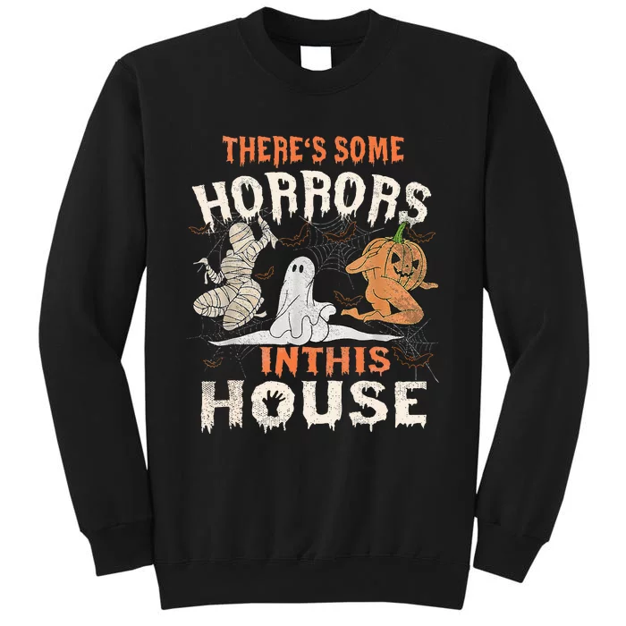 Theres Some Horrors In This House Halloween Pumpkin Ghost Sweatshirt