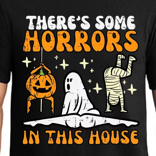 Theres Some Horrors In This House Funny Halloween Pajama Set