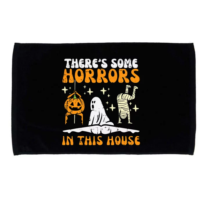 Theres Some Horrors In This House Funny Halloween Microfiber Hand Towel