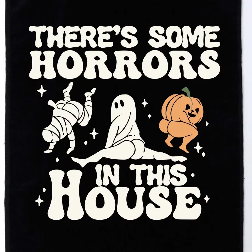 There’s Some Horrors In This House  Funny Halloween Platinum Collection Golf Towel