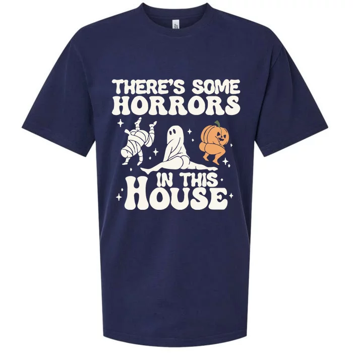 There’s Some Horrors In This House  Funny Halloween Sueded Cloud Jersey T-Shirt