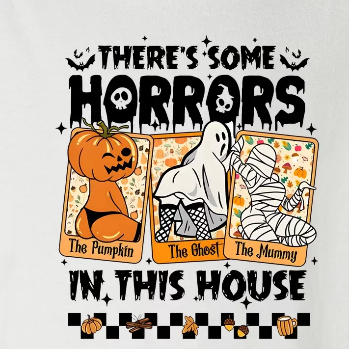 There’S Some Horrors In This House Retro Halloween Toddler Long Sleeve Shirt