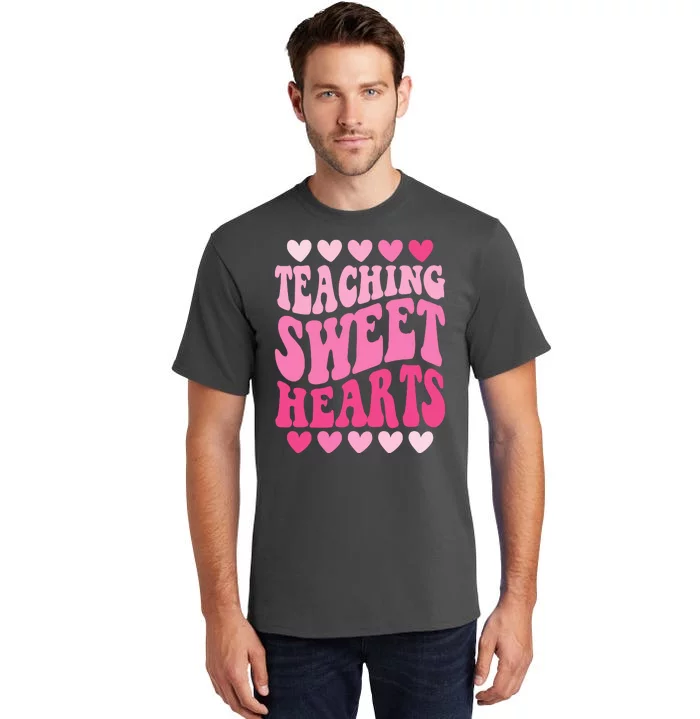 Teaching Sweet Hearts Cute Valentines Day Teacher Tall T-Shirt