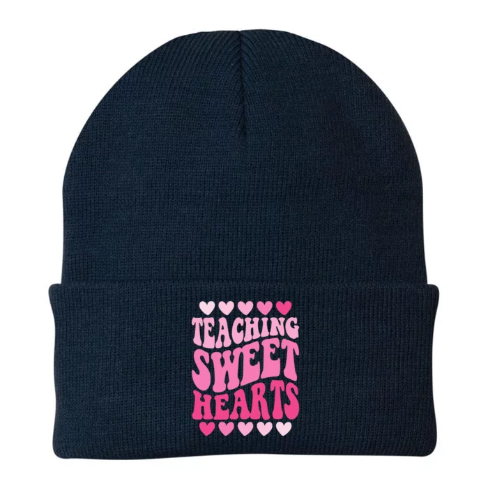 Teaching Sweet Hearts Cute Valentines Day Teacher Knit Cap Winter Beanie