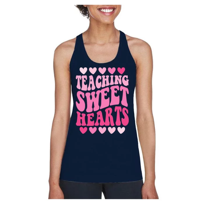 Teaching Sweet Hearts Cute Valentines Day Teacher Women's Racerback Tank