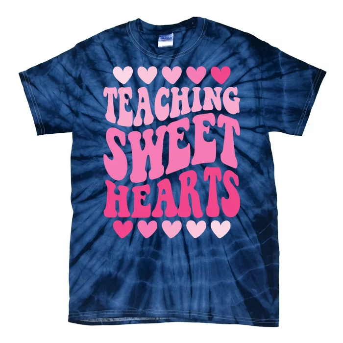 Teaching Sweet Hearts Cute Valentines Day Teacher Tie-Dye T-Shirt