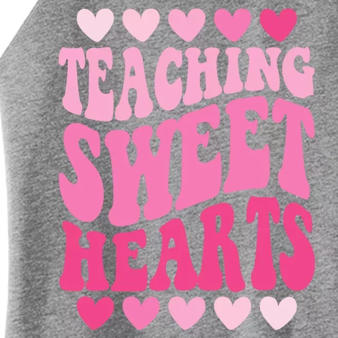 Teaching Sweet Hearts Cute Valentines Day Teacher Women’s Perfect Tri Rocker Tank