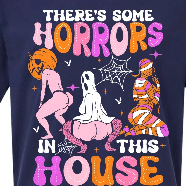 ThereS Some Horrors In This House Funny Halloween Sueded Cloud Jersey T-Shirt