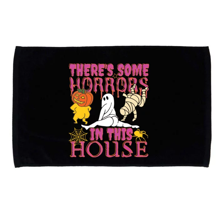 Theres Some Horrors In This House Ghost Pumpkin Halloween Microfiber Hand Towel