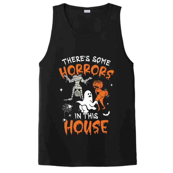 Theres Some Horrors In This House Ghost Pumpkin Halloween Performance Tank