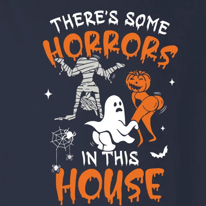 Theres Some Horrors In This House Ghost Pumpkin Halloween Toddler Long Sleeve Shirt