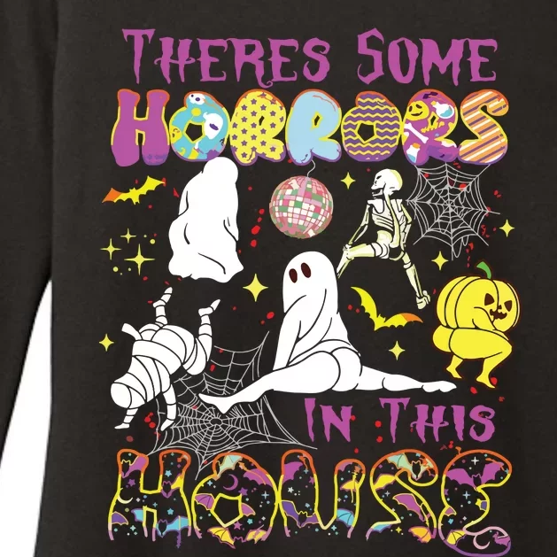 Theres Some Horrors In This House Ghost Pumpkin Halloween Womens CVC Long Sleeve Shirt