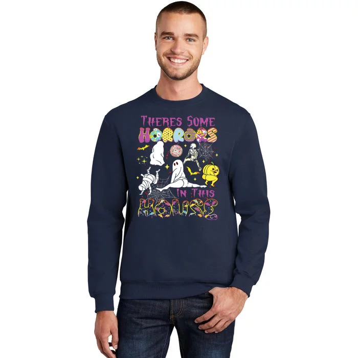 Theres Some Horrors In This House Ghost Pumpkin Halloween Sweatshirt