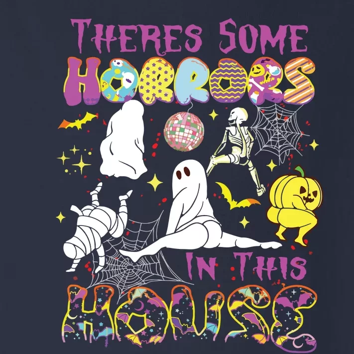 Theres Some Horrors In This House Ghost Pumpkin Halloween Toddler Long Sleeve Shirt