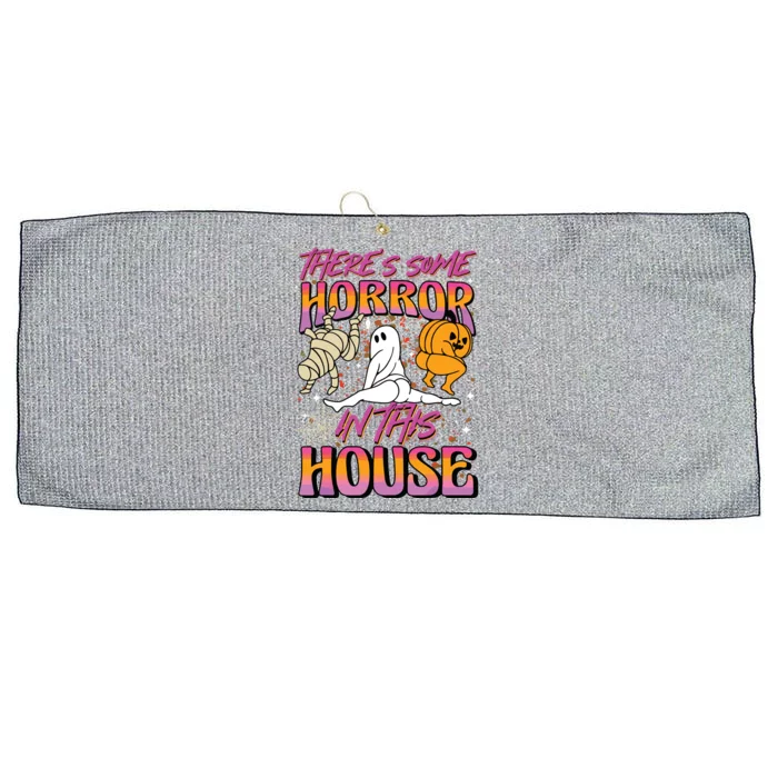 Theres Some Horrors In This House Ghost Pumpkin Halloween Large Microfiber Waffle Golf Towel