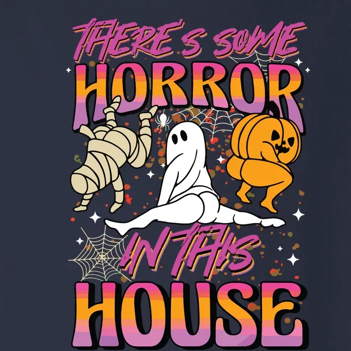 Theres Some Horrors In This House Ghost Pumpkin Halloween Toddler Long Sleeve Shirt