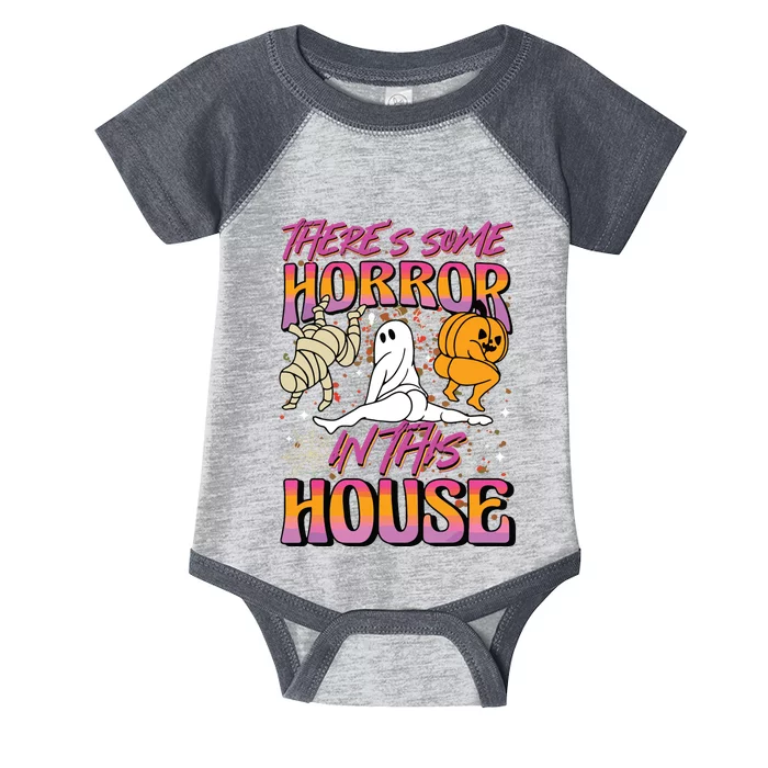 Theres Some Horrors In This House Ghost Pumpkin Halloween Infant Baby Jersey Bodysuit