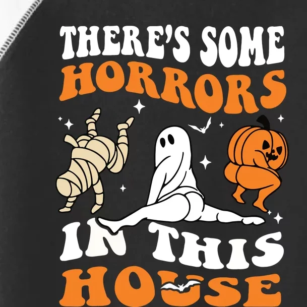 Theres Some Horrors In This House Ghost Pumpkin Halloween Toddler Fine Jersey T-Shirt