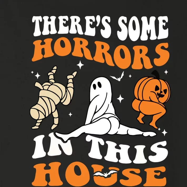 Theres Some Horrors In This House Ghost Pumpkin Halloween Toddler Long Sleeve Shirt