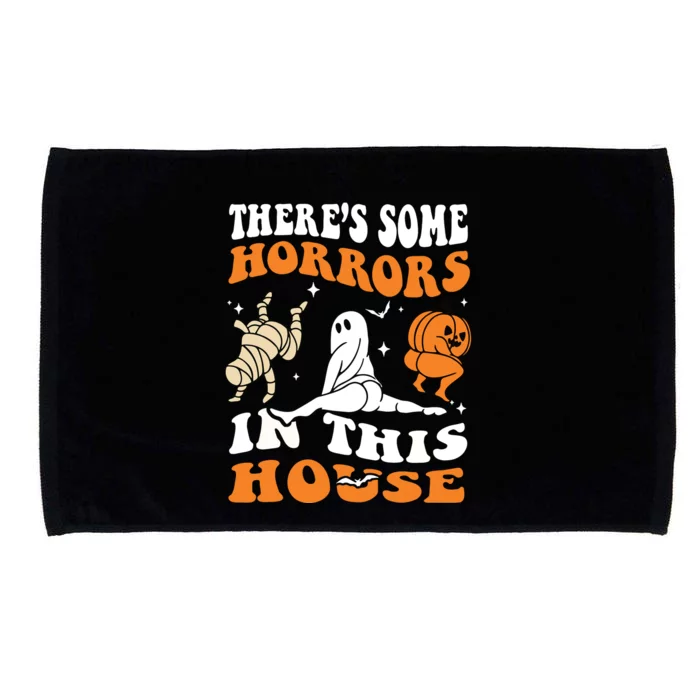 Theres Some Horrors In This House Ghost Pumpkin Halloween Microfiber Hand Towel