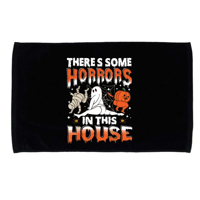 Theres Some Horrors In This House Ghost Pumpkin Halloween Microfiber Hand Towel