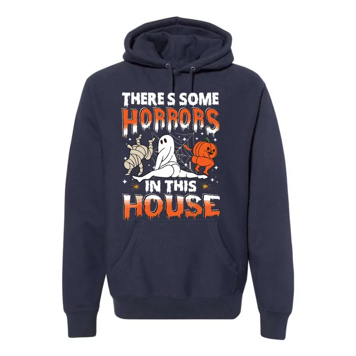 Theres Some Horrors In This House Ghost Pumpkin Halloween Premium Hoodie