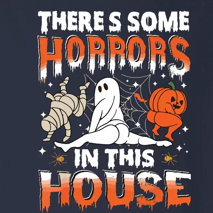 Theres Some Horrors In This House Ghost Pumpkin Halloween Toddler Long Sleeve Shirt